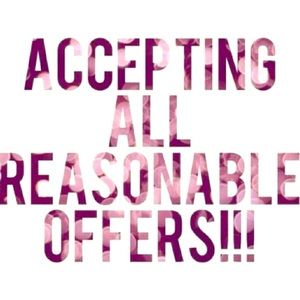 I accept reasonable offers and also do bundles! ✨